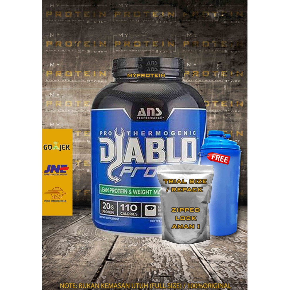 Suplemen Fitness | ANS DIABLO PROTEIN 1 Lbs WHEY + FAT BURNER susu gym protein ECER