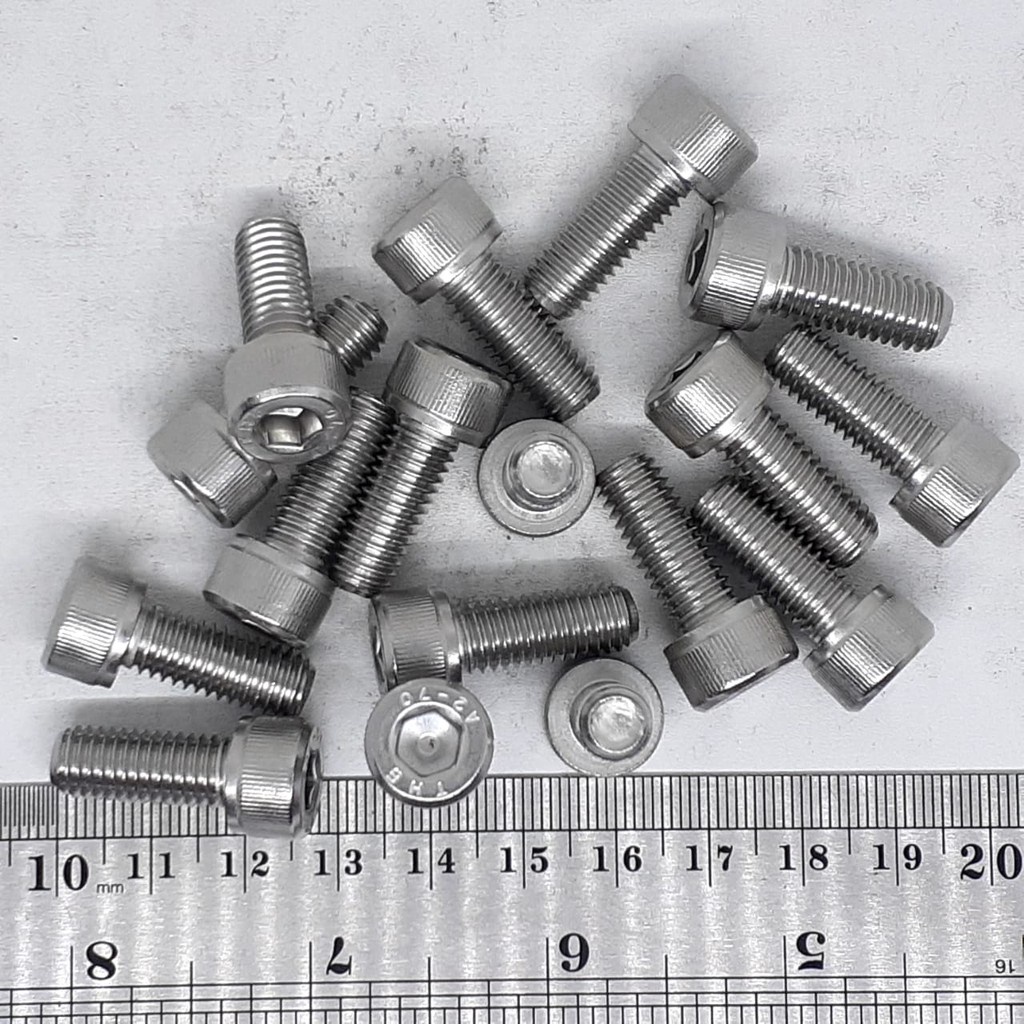 BAUT L STAINLESS M6 X 20 / BAUT 10 KUNCI L5 / L 5 / BAUT L SS M6 X 20 SUS 304 / BAUT L M6X20 STAINLE