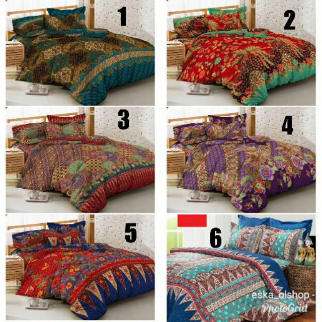 Sprei Batik Carmina uk.160x200/Queen/no 2- Bear kawung