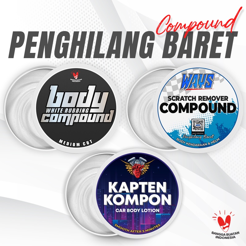 Penghilang Baret Lecet Kompon Poles Body Mobil Motor Helm / Scratch Remover Compound