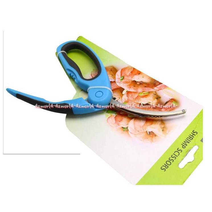 Krischef Shrimp Scissors Gunting Pengupas Udang Biru