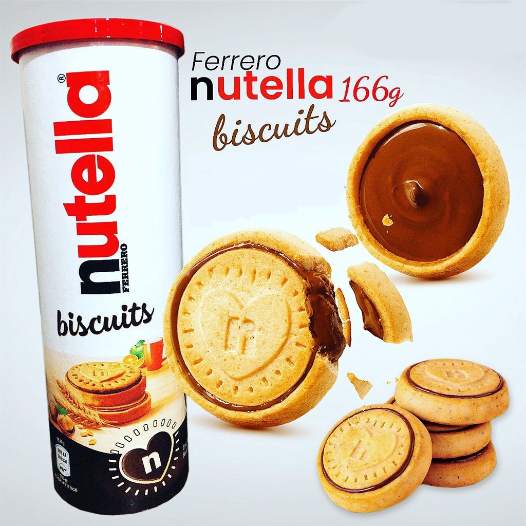 Jual Coklat Ferrero NUTELLA Biscuits Tube 166gram Isi 12pcs Asal Eropa