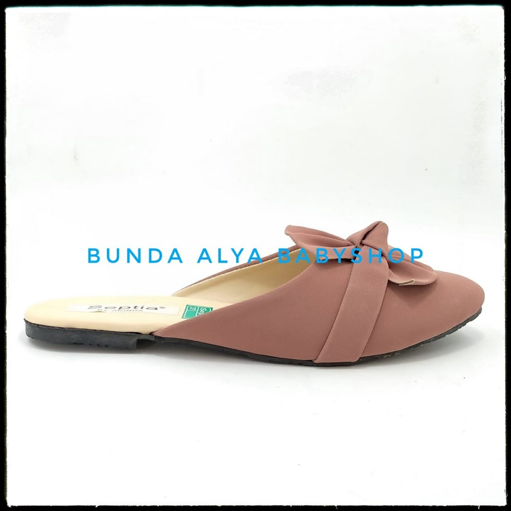 Sandal Slop Wanita Pita Bahan Suede Size 37 - 40 SALEM - Sandal Wanita Simple Ringan Dan Nyaman