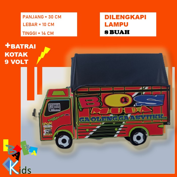 Mobil Mainan Miniatur Truk Oleng Kekinian Warna Merah Mainan Anak Ukuran 30 Cm