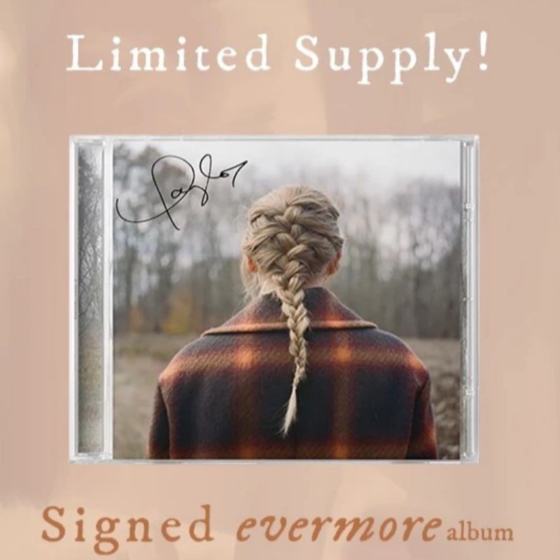 signed evermore album deluxe edition cd - Taylor Swift