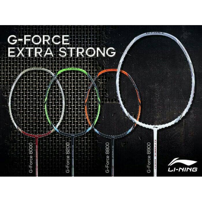Original Lining G Force 8000 Extra Strong Raket Badminton