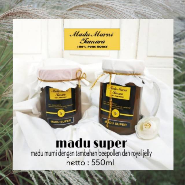 

Madu super 550ml madu + royaljelly + beepollen