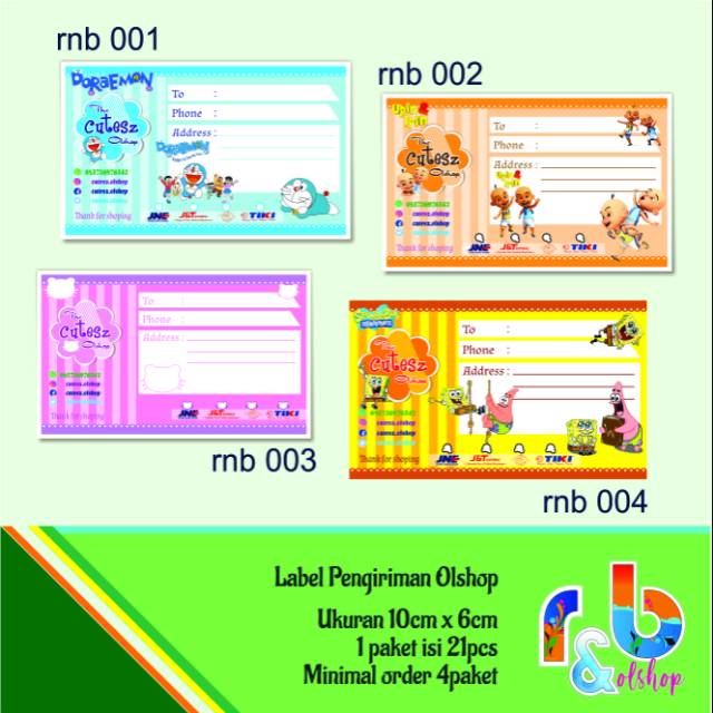 

Label pengiriman olshop