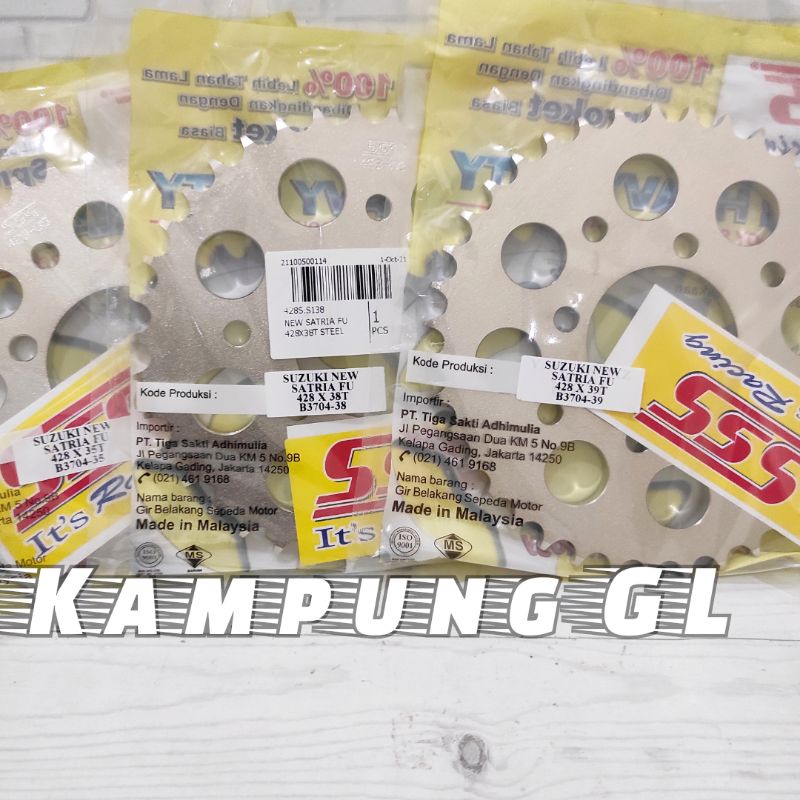 Gear Belakang SSS 428 Satria FU Old Barong Facelift New Fi Smash Kaze W175 33 34 35 37 38 39 40 42