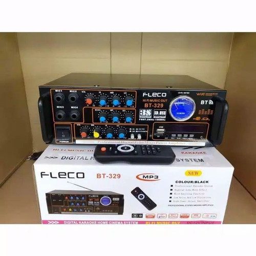 COD Power Amplifier FLECO BT-329 Ampli Bluetooth Stereo Bass Karaoke BT-329 ORIGINAL NEW PROMO