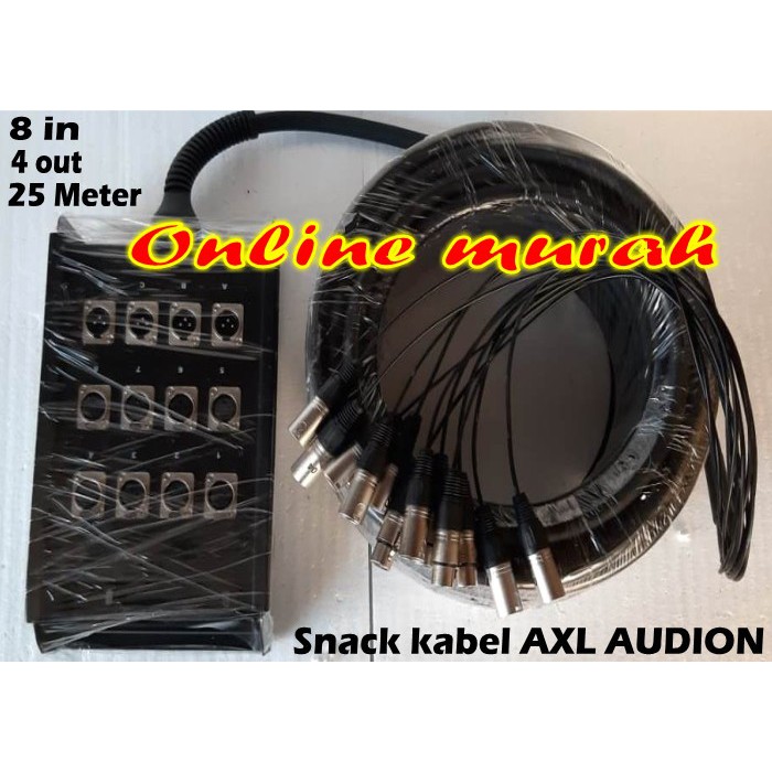 AXL AUDION SCS 8425 SCS8425 8 in 4 out 25meter snack cable kabel