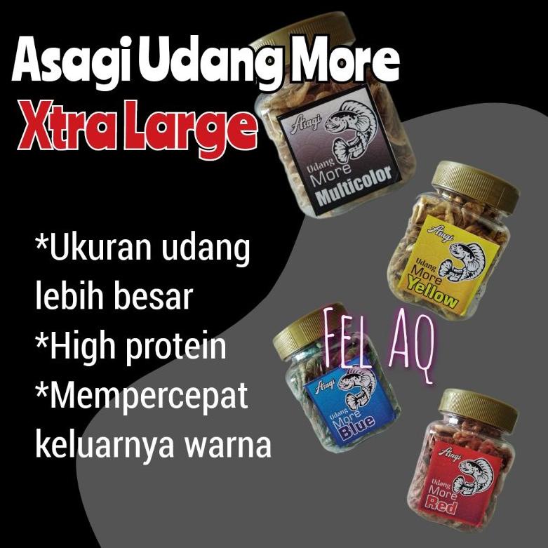 [Art. 517] Asagi Udang Carophyll More Xtra Larga XL 30g Color Enhancer Shrimp Feed Ukuran Extra Besa