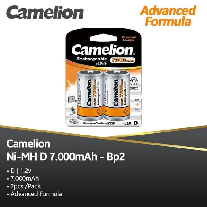 Baterai Camelion 7000mAh Rechargeable Battery Size D ( Besar ) 2pcs