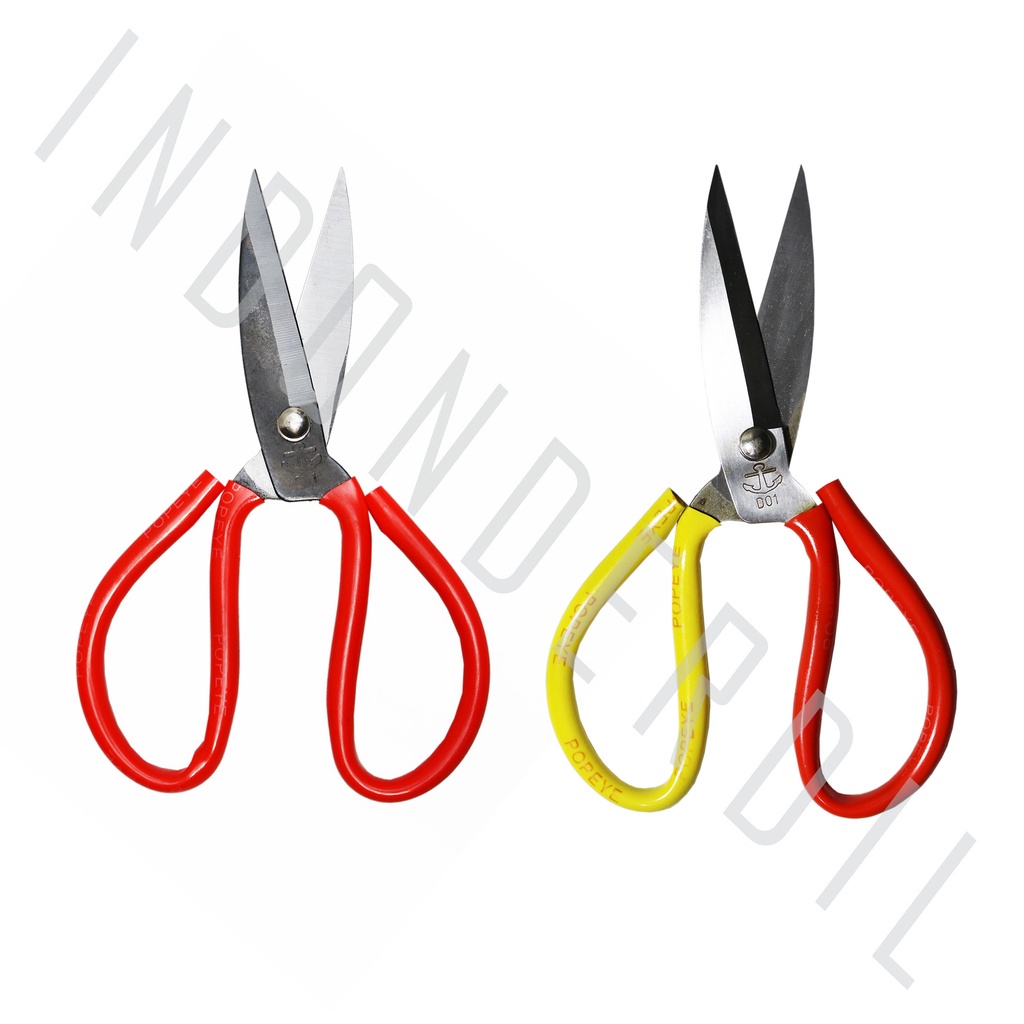 Gunting-Scissor Model Kodok 8 Inch Serbaguna Stainless Steel Kertas-Ranting-Berkebun-Dll Warna Random