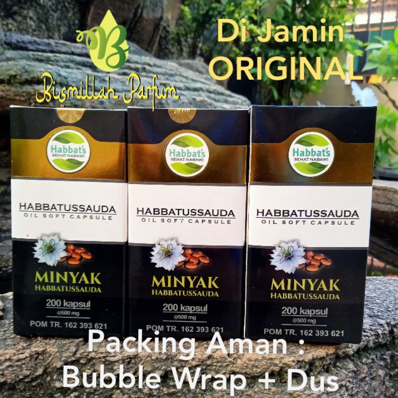 Habbatusauda oil soft capsul promil program hamil Original-Habbatsoil 200kapsul