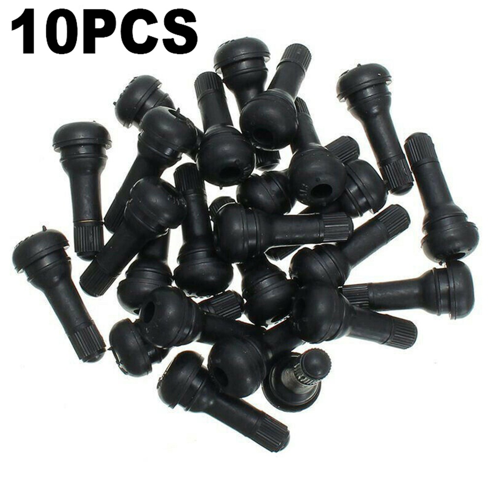 Xuming Batang Katup 10 Pcs Tr413 Snap In Jenis Karet Alat Set Tubeless Penggantian Ban Hitam Aksesori Eksterior Tahan Lama