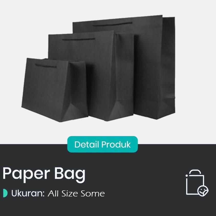 

Ready ZCVQ8 Paper Bag Polos Hitam All Size / Papper Bag Kertas Kado Souvenir Packaging Online Shop Packing 42 Harga Murah