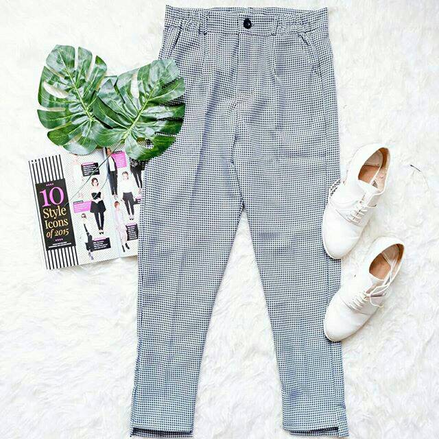 Houndstooth Basic Pants