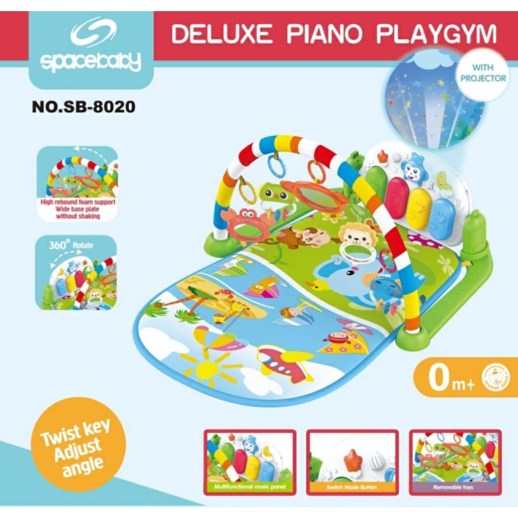 Piano Playmat Mainan Bayi Alas Bermain Musical Playgym Baby Spacebaby Piano Playgym SB-8020