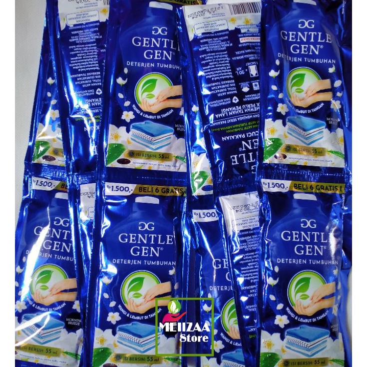 1pcs Gentle Gen Deterjen Tumbuhan Liquid Cair Sachet 55ml Ecer Grosir Murah / BELI 6 GRATIS 1