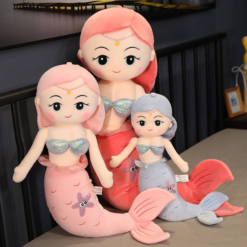 Boneka Putri Duyung Cantik dan Lucu Ukuran 50 cm Bahan Yelvo Isi Dacron Silicon