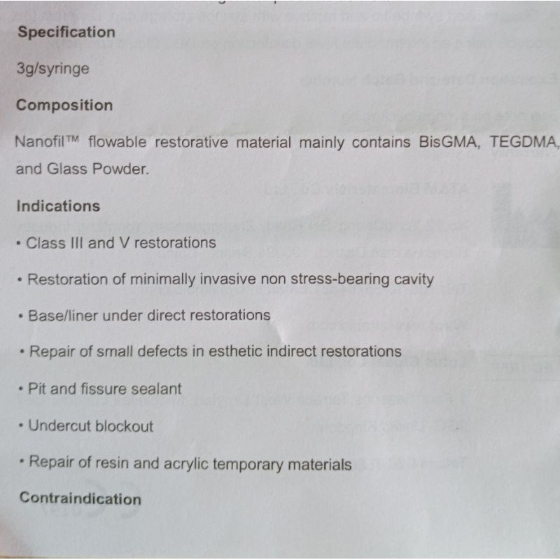 FLOWABLE COMPOSITE FLOW NANOFILL 3 gram EXP 2025