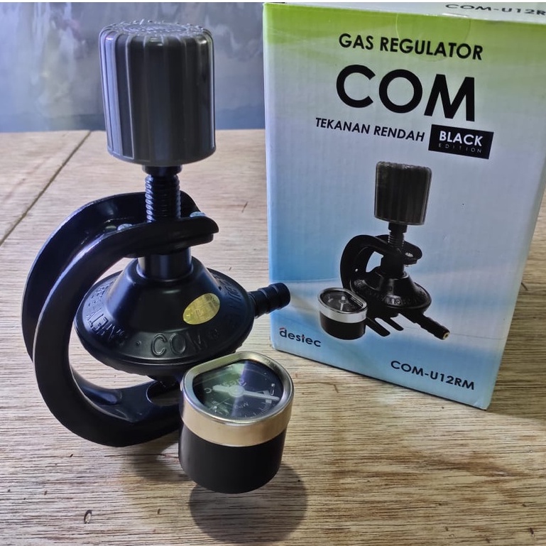 KEPALA GAS COM + METER COM-U12RM BLACK/KEPALA GAS REGULATOR