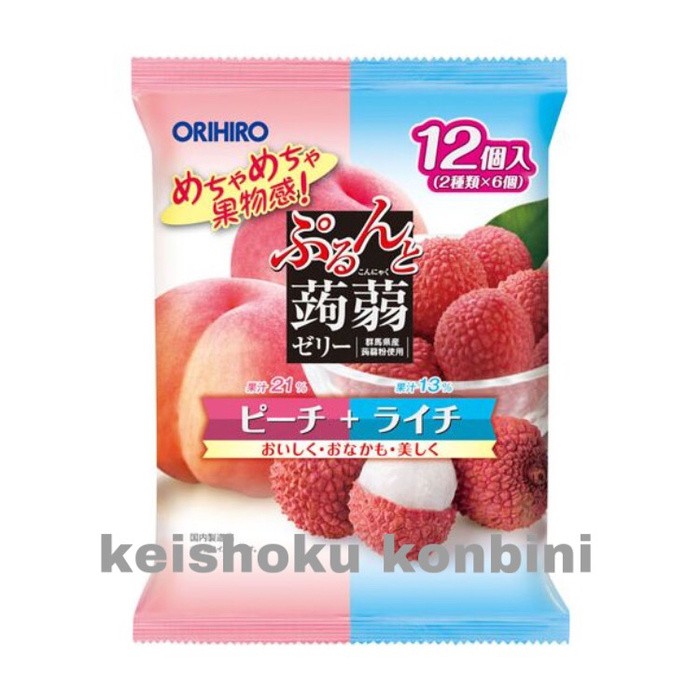

Orihiro peach & lychee konjaku pouched jelly 240g