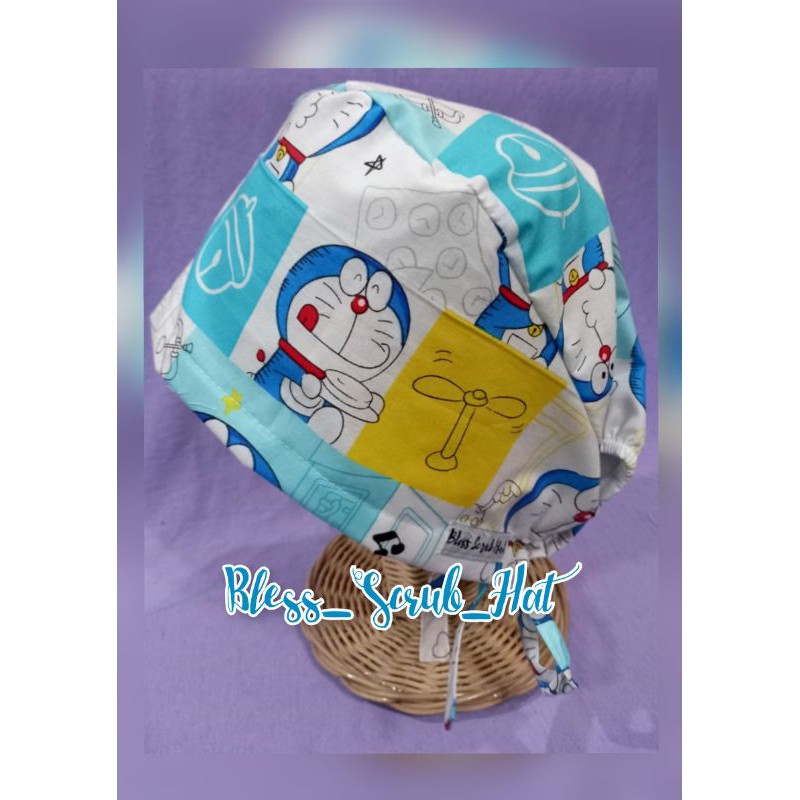 Topi Bedah / Nurse Cap/ Sugical cap/ Topi Motif/Doraemon
