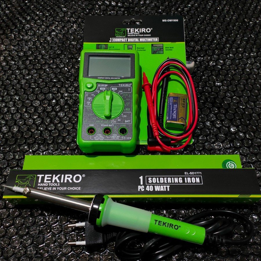 Tekiro Multitester Dan Solder Listrik Tekiro - Solder Listrik Dan Multimeter Tekiro Original