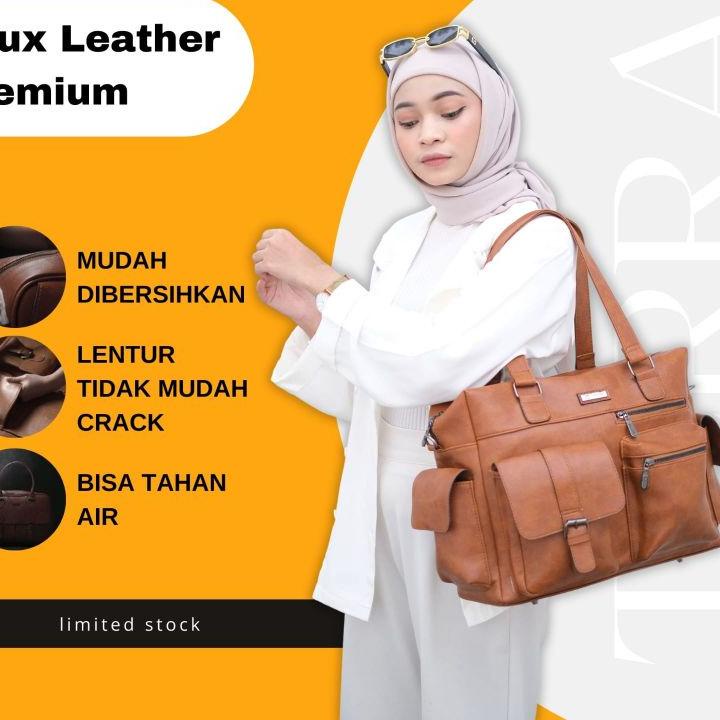 Terbaru.. TERRA Bag by Manjua. Tas Kerja, Tas Kuliah, muat Laptop 14 inch. Tas Laptop, Ukuran Besar.