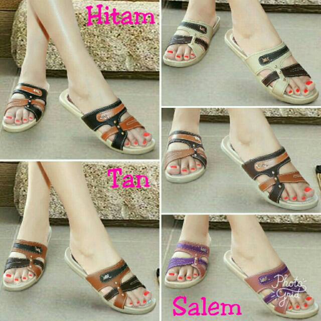 Sandal Wanita Casual Jepit Original Mulan 1140 Coklat | Bcn 1140