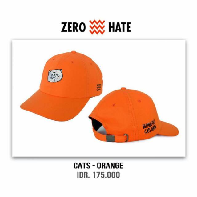 Zero Hate - Cat Orange Cap