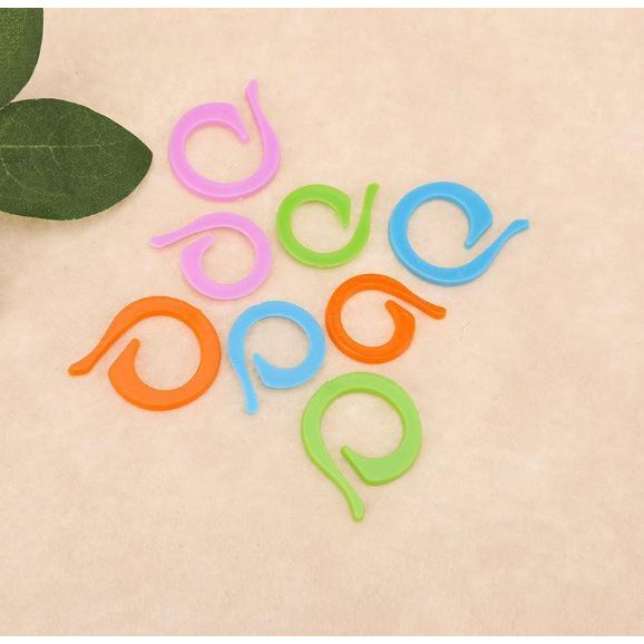 [100pcs] Split Ring Stitch Marker Koma Penanda Rajutan Alat Bantu Rajut Plastik