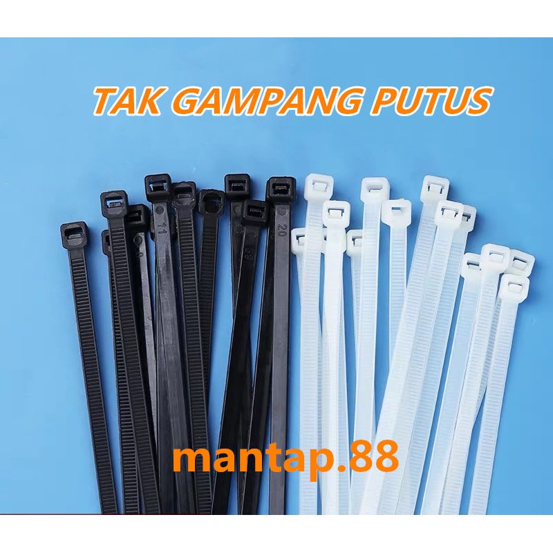 kabel ties/kabel tis/cable tis 3.6*150MM (15cm) hitam/putih isi 100pcs