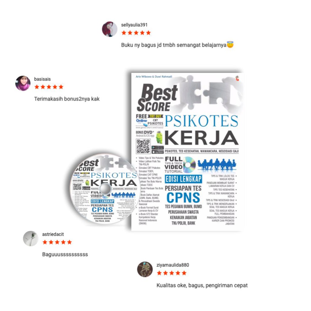 Buku Psikotes Best Score Psikotes Kerja Bestseller Shopee Indonesia