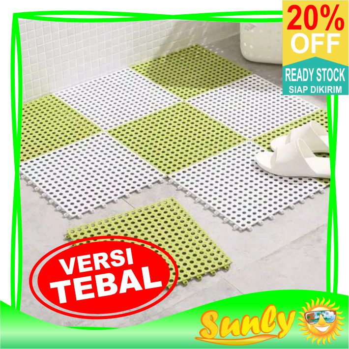 ☀ Sunly ☀ A173 [TEBAL] Karpet Kamar Mandi Anti Slip Polkadot Keset Kamar Mandi Anti Licin Dapur Alas Kaki kamar mandi Mat Non-Slip 30x30 CM