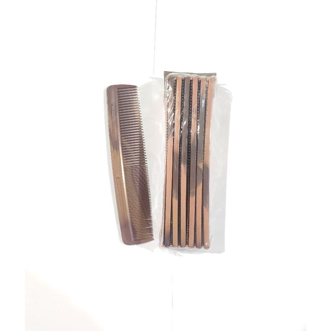 Sisir lurus TWIN coklat tebal isi 12 pcs