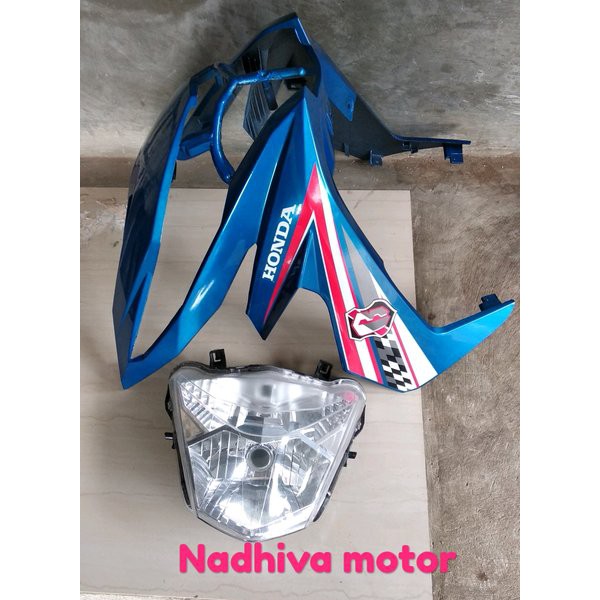 cover body tameng sayap depan all new beat eco 2017 2018 pkus reflektor lampu depan