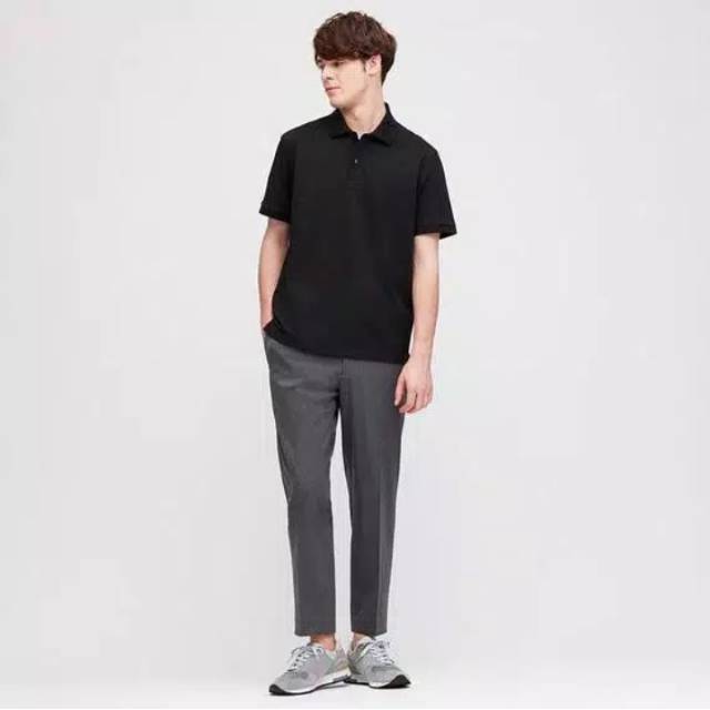 Jual Uniqlo Dry Pique Black Polo Shirt Kaos Kerah Wangki Lengan Pendek