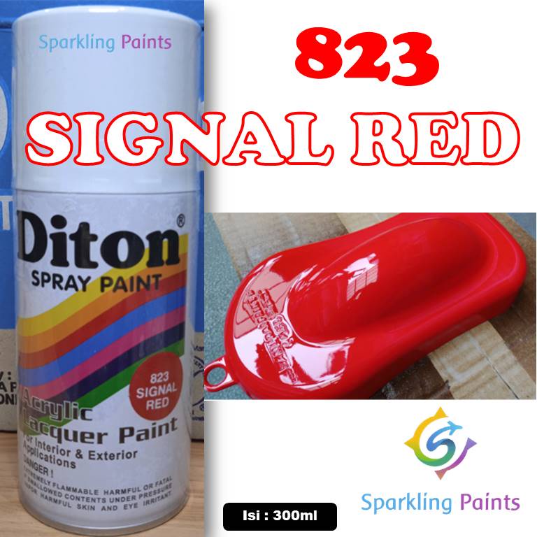 Pilox Diton Signal Red 823 300ml Warna Merah Signal Pilok Sepeda Motor Mobil