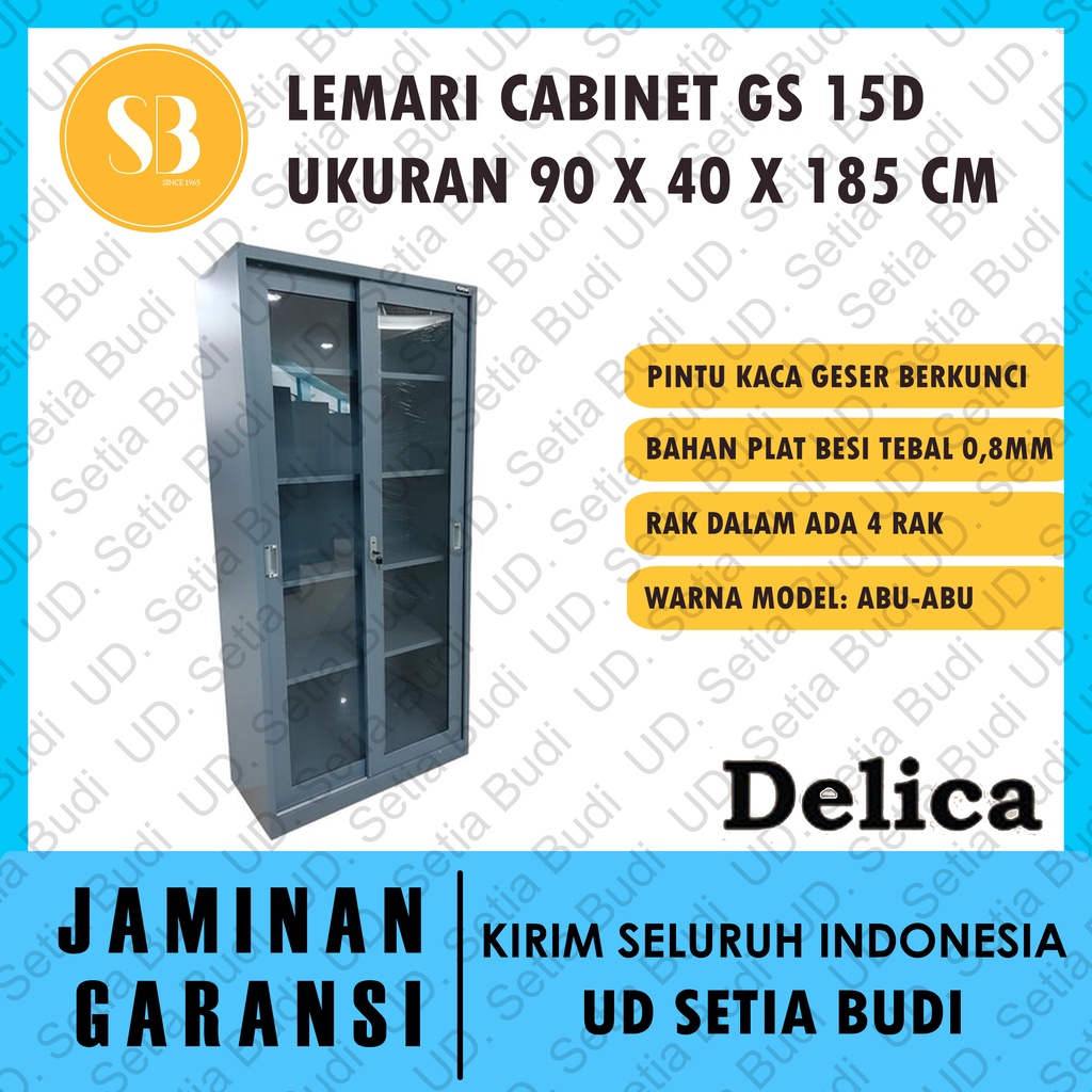 Filling Cabinet Lemari Arsip Besi Pintu Geser Delica GS 15D