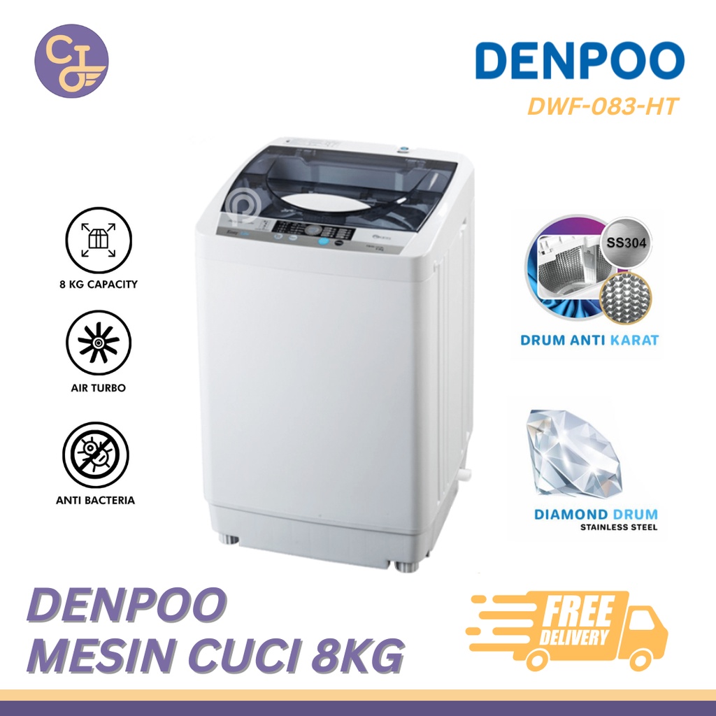 MESIN CUCI DENPOO 1 TABUNG DWF 083 HT 8KG