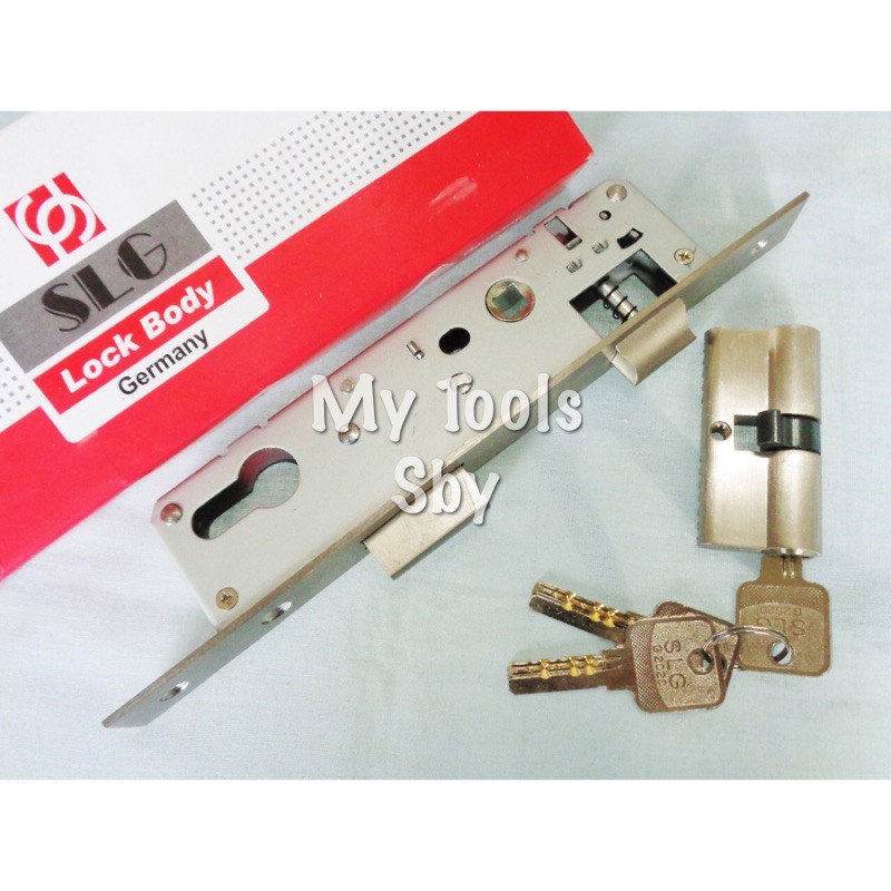 Body Kunci Pintu Aluminium Biasa / Lidah Silver SLG 2200