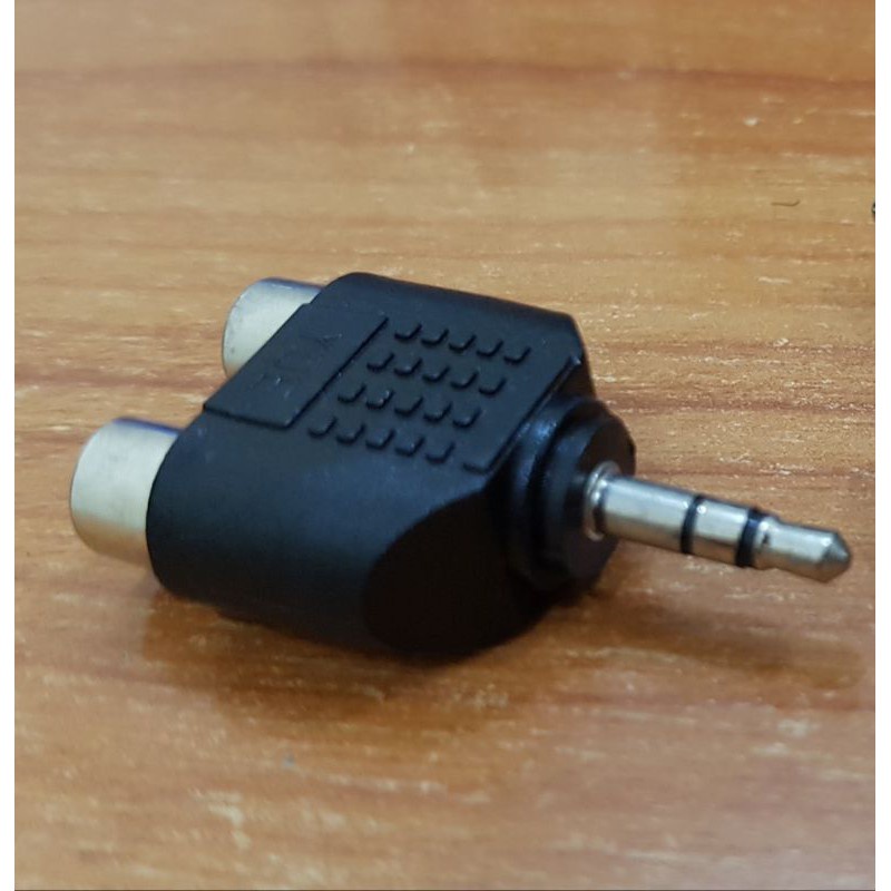 Converter Jack Audio 3.5mm male to 2 RCA Female