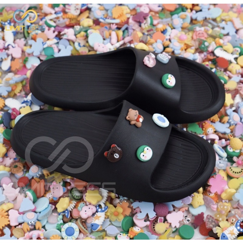 Zerolimit - Sandal Slipper Wanita Karakter Lucu Sandal Jelly Wanita Anti Air Sendal Rumah Slip On Cewek Bagus