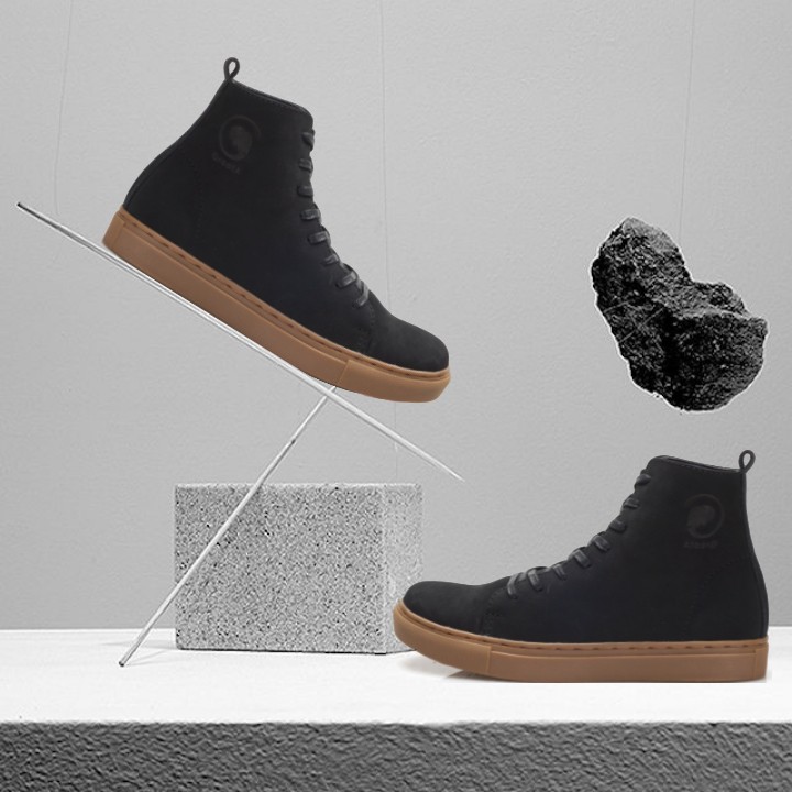 MAGNUS BLACK (Kulit Asli) - Sepatu Boots Pria Kasual Kulit Klasik Vintage Sporty Casual Cowok - Boot Kulit