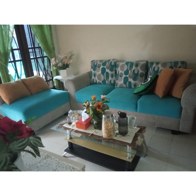 Sofa preloved second 3 seater 2 seater tanpa meja