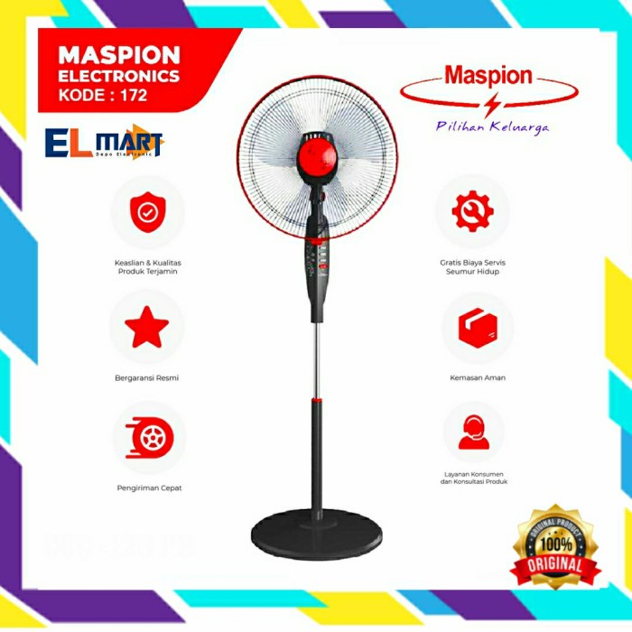 Maspion Kipas Angin Berdiri Stand Fan 16inch 16 EX 172S 172 S EX172S