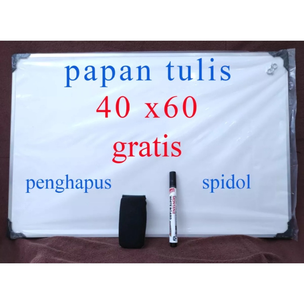 

Papan Tulis Whiteboard 40x60 Gratis Spidol Dan Penghapus Bingkai Aluminium